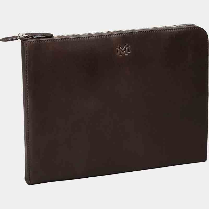 Luton Leather Laptop Sleeve Chocolate